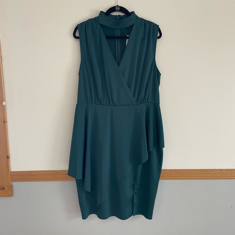 ASOS CURVE midi dress with choker neckline, size 14